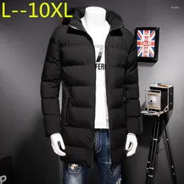 Männer Daunen Mode Winter Männer Verdickung Casual Baumwolle Jacke Im Freien Winddicht Atmungsaktiv Mantel Parka Plus Größe 10XL 8XL 6XL 5X