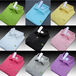 Дизайнер вышивки крокодила животных печать мужская рубашка для рубашки капусты лучших рубашек поло в мужской короткий рукав Homme негабаритный лацкат дизайнерский бренд