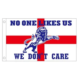 Banner Flags 3x5ft Millwall F.C. العلم -لا أحد يحبنا ، نحن لا نهتم بمشجعي نادي كرة القدم في إنجلترا مع 100 ٪ من البوليستر G230524 جيد
