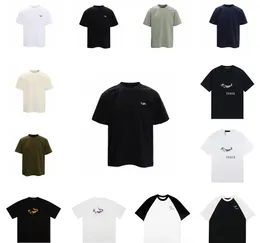 Camisetas de camisetas masculinas masculinas camisetas de algodão short tampão de algodão colorido colorido colorido gola slve shorts mulheres senhoras femme sólido tshirts vintage tops t assinados em conjunto