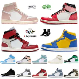 Mens Basketball Shoes Retros Jumpman 1 Washed Pink High Og White Cement Next Chapter 1s Spider Verse Skyline Lost and Found Dark MochaKII21IMP