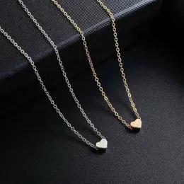 2 złote i srebrne naszyjniki MS Simple Style Miłość Topin Brzoskwiniowy wisiorek 100 pasujący naszyjnik biżuteria G220524