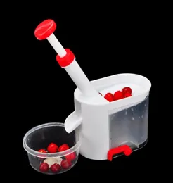 Birthday Party Cherry Corer Stones With Container Cherry Pitter Stone Remover Machine Kitchen Tool Machine Novelty Super Gadget Fo3020804