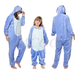 Stitch Onesies Kigurumi Winter Women Panda Pajamas Boys Girls Animal Pyjamas Adults Kids Costumes Flannel Cartoon Sleepwear 2109151640942
