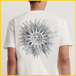 Designer-Modekleidung Amires Tees Am T-Shirt High Definite Amies 23xf Sommer-Sonnenblumen-Mode-Logo Rundhalsausschnitt Lose Kurzarm-Baumwoll-T-Shirt Mode für Männer und Frauen