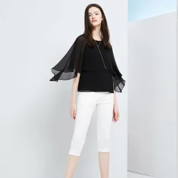 여자 블라우스 2023 패션 여성 여름 블라우스 솔리드 셔츠 우아한 레저 쉬폰 사무실 착용 blusas elegantes de damas