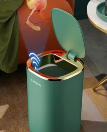 Food Waste Disposers 12L Smart Sensor Garbage Bin Automatic Waterproof Bucket With Lid Can Home Toilet Bathroom Wastebasket Office4568596