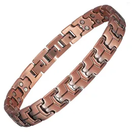 Anklets Wollet Copper Magnetic 26cm/12mm Ankelarmband Trevlig trendig gåva för mäns fars dag