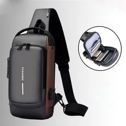 슬링 가방 USB 충전 남자 가방 가방 남자 크로스 바디 가방 레저 스포츠 오토바이 가방 남자의 어깨 조조 배낭 패션