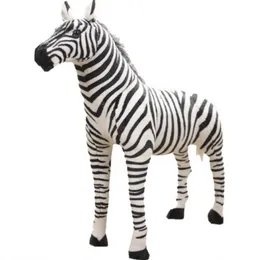 Pluszowe lalki stojące pluszowe zwierzęta pluszowe zabawki dla dzieci symulacja Zebra Doll Pography Props świąteczne prezenty urodzinowe 230523