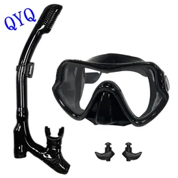 Maski nurkowe qyq maska ​​nurkowania profesjonalna maska ​​nurkowania i rurki gogle okulary nurkowe pływanie łatwy do oddechu maska ​​z rurką 230524
