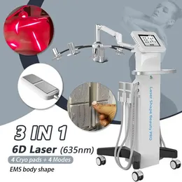 Компания красоты многофункциональные криопрамы EMS Red Light 635 нм 6D лазерная лазерная машина для затягивания кожи