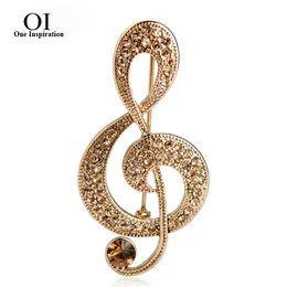 Oi şık büyük müzik notu vintage mücevher antika rhinestone broş çok broche coroa bayan pin özel hediye