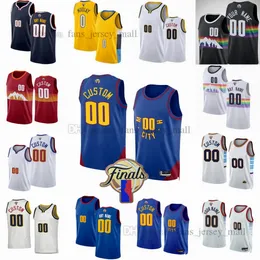 Niestandardowe 2023 Patch Jamal Jokic Murray Basketball Jerseys Aaron Gordon Kentavious Caldwell-Pope Michael Porter Jack White Green Smith Christian Zeke Cancar