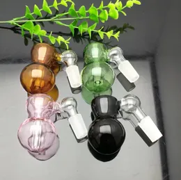 Rauchpfeifen Shisha Bong Glas Rig Öl Wasser Bongs Neuer farbiger Kürbisglas-Blasenkopf