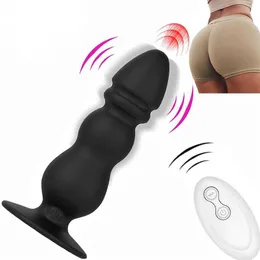 10 Speeds Wireless Remote Anal Dildo Male Prostate Massager Strong Sucker Unisex G-spot Stimulator Anus Penis Vibrator Sex Toys 80% Online Store