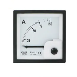 Square typeAC Ammeter and VoltmeterMoving Iron Movement ammeter BE72 AC75/5A LOGO can be customized by OEM