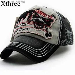 Ball Caps Xthree Cotton Fasion Leisure Baseball Cap Hat for Men Snapback Hat Casquette Women's Cap Wholesale Fashion Accessories L230523