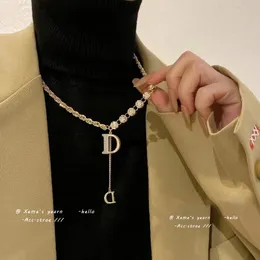 Zincirler Hip Hop Mektubu Charms Brüt Kazak Kolye Kadın Kaya Jewelrychains Aksesuarlar (Kolye kolyeler