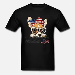 Camisetas masculinas Camisetas de óculos fortes chihuahua mamãe t-shirt cão amante de cachorro s-6xl