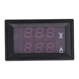 Spänningsvoltmeter Ammeter DC Volt AMP Dual Display Panel Meter Red Blue Digital LED med Current Ampere Shunt DC100V 100A