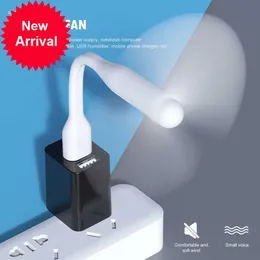 Ny 1PC Mini USB -fläkt Flexibel Bendable Cooling Fan för Power Bank Laptop PC AC Charger Portable Hand Fan Computer Summer Gadget Fan