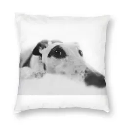 Cuscino/Decorativo Nordic Cute Greyhound In Mono Case Home Decor Decorazione Whippet Animal Dog Cover Sofa Bed Throw For