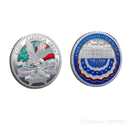 2024 도널드 트럼프 동전 대통령 기념 공예 기념 공예품 미국 그레이트 메탈 배지