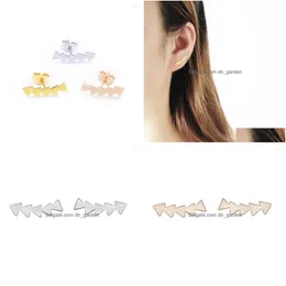 Stud Earrings Oval Solar Color Elegant Fashion Women Jewelry Girl Gifts Drop Delivery Dhgarden Dhtf9