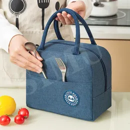 Storage Bags Portable Lunch Bag Thermal Insulated Box Tote Cooler Handbag Bento Pouch Dinner Container For Work