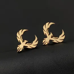 Phoenix Cufflinks para homens de aço inoxidável de aço inoxidável animais gêmeos acessórios blazer vintage presente de casamento convidado pai marido