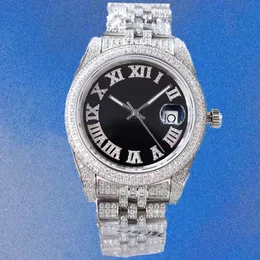 moissanite di alta qualità Orologi con diamanti moda orologio da uomo orologi automatici misura 41MM 904L Bracciale in acciaio inossidabile Vetro zaffiro Impermeabile Orolo S202