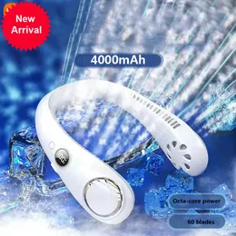 New Xiaomi LED Portable Summer Air Cooling Hanging Neck Fan Bladeless Outdoor Sports Travel Wearable USB Hanging Neck Fans 4000mAh