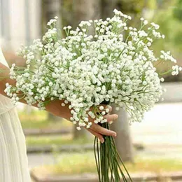 Dekorativa blommor 1pc simulering Gypsophila Baby's Breath Flower Fake Silicone Plant för Wedding Home Party Decoration Accessories