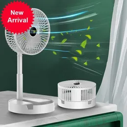 Nuovo mini ventilatore pieghevole da tavolo Ventilatore muto retrattile ricaricabile USB per uso domestico portatile Ventilatore di standby lungo a basso rumore regolabile elettrico