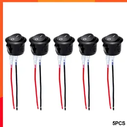 New 5pcs 12v Round Rocker Switch On/off 2 Pin Spst Camper Van Caravan Boat Motorhome Lights Rocker Switches