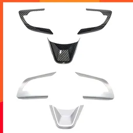 New Latest 3pcs Carbon Fiber Car Steering Wheel Decoration Cover Trim Stickers for Suzuki Jimny 2019 2020 2021 2022 Car Accessories