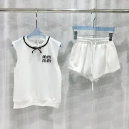 Dames mouwloze tanktop shorts mode 2 stks sets pailletten letter t shirts korte broekpak