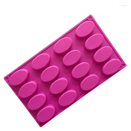 Baking Moulds 1 Pc DIY Natural Soap Silicone Mold Cavity 16 Oval Making Lace Cakes Pastries Pan Kitchen Stencil Accessoriess D580