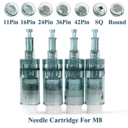 Tattoo Needles Bayonet Cartridges Tip Replacement 11 16 36 42 Nano Needle MTS Micro Needling For M8 Derma Pen Microneedling 230525