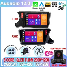 Android 12 Car Radio Multimedia Player for Honda City Grace 2014-2017 Unit Android Auto RHD Head Navigation GPS 4G BT DSP -3