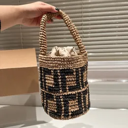 Saman Namlu Şeklinde Tote Bag Beach Moda Seyahat Kuzları Yüksek kaliteli toptan yaz çanta klasik lüks el çantaları alışveriş büyük kapasite