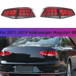 Bilstyling för 20 17-20 19 Volkswagen Magotan B8 TAILLIGHTS MONTERING ledde Running Light Dynamic Turn Signal baklampor Auto Accessories