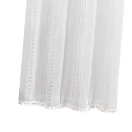 Cortina de cortina moderna cortinas de tule 140cmx175cm branco para a fazenda de cozinha quarto de vidro deslizante porta de vidro
