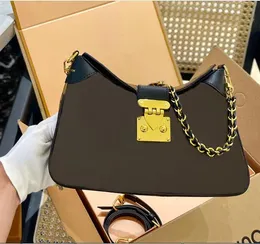Designer Twinny Umhängetasche Damen Braun Reverse Leder Goldkette Umhängetaschen Modeprägung Handtasche Luxus Schwarze Geldbörse