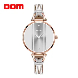 Женские часы Dom Fashionable Simple Leisure Водонепроницаемое плавание красивое стиль Girl Watch Teals Quartz 230524