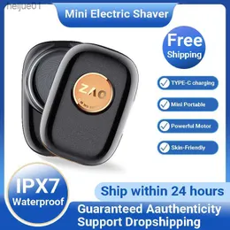 Electric Shavers Portable Mini Electric Shaver Rechargeble Beard Razor IPX7 Vattentät våt och torr dubbelanvändning smärtfri epilator högkvalitativ present L230518