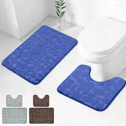 Ковры 2/3PCS Память пена туалетные коврики для булыжного коврика для ванной