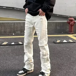 Mäns jeans y2k män gotiska hiphop streetwear vintage kvinnor jeans baggy koreanska denim byxor raka byxor för män punk 230524