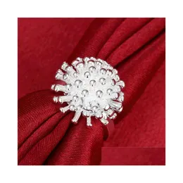 Pierścienie klastra damskie szterling sier plated fajerwerk gssr001 moda 925 kropla biżuterii Dhrcw